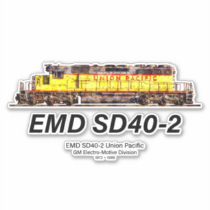 Adesivo EMD SD40-2 Locomotiva Diesel. União do Pacífico
