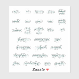 Adesivo Emerald Green Baking Labels