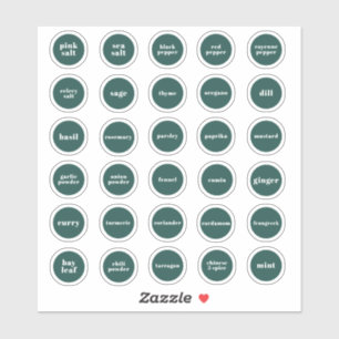 Adesivo Emerald Green Herb e Rótulos Especiais