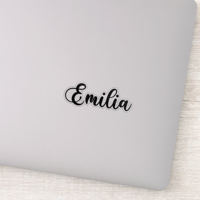Adesivo Emilia Name - Caligrafia manuscrita (Detalhe)