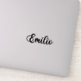 Adesivo Emilio Name - Caligrafia manuscrita