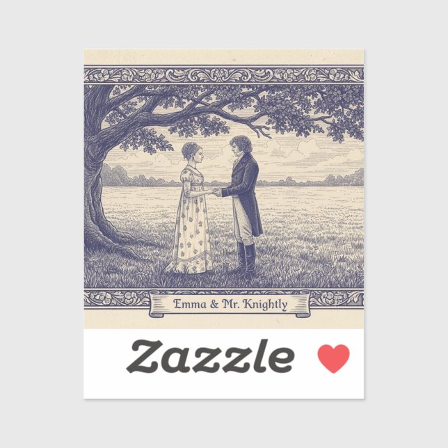 Adesivo Emma & Mr. Knightley (Folha)