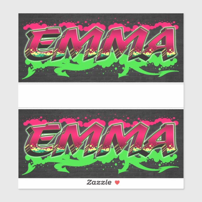 Adesivo Emma Vorname Name Graffiti Aufkleber Sticker (Folha)