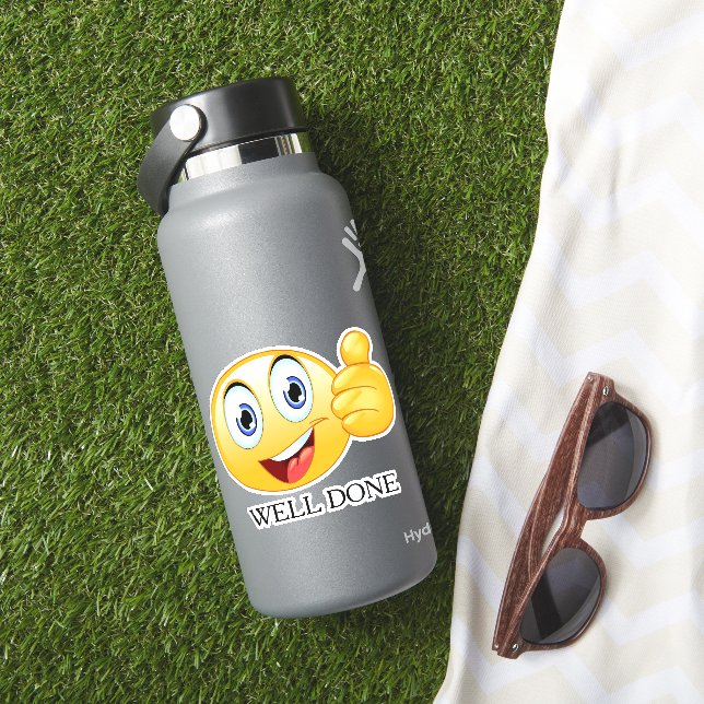 Adesivo Emoji Bem Fez Sorrindo Cara Personalizada (HydroFlask Insitu)