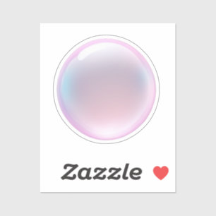 Adesivo Emoji - Bolha Rosa Iridescente