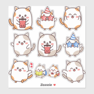 Adesivo Emoji Gato Bonito Kawaii