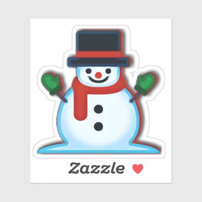 Adesivo Emoji Snowman Christmas (Folha)