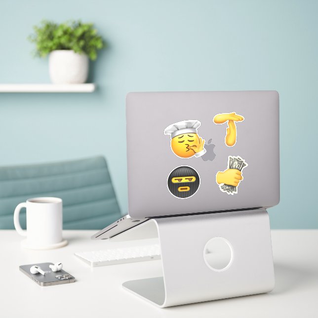 Adesivo Emoji Sticker Pack (Laptop na mesa)