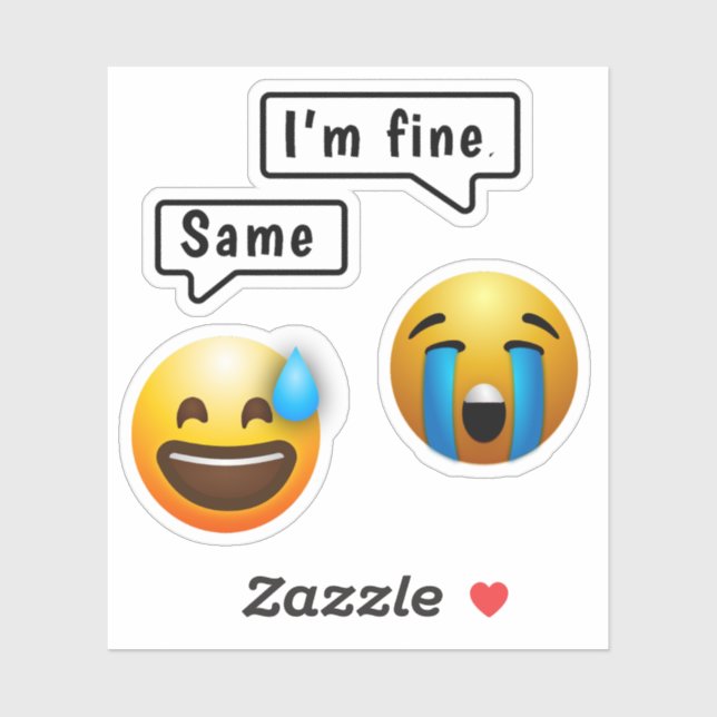 Adesivo Emoji Sticker Smiley face (Folha)