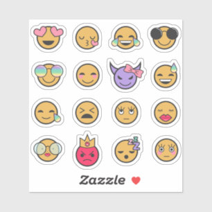 Adesivo Emojis bonito feminino