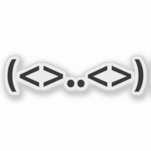 Adesivo Emoticon Japonês alienígena