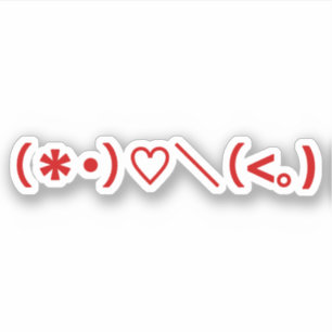 Adesivo Emoticons feliz dia de os namorados / Japonês