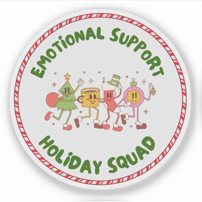 Adesivo Emotional Support Holiday Squad (Frente)