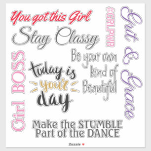 Adesivo Empoderamento de mulheres cita vinil