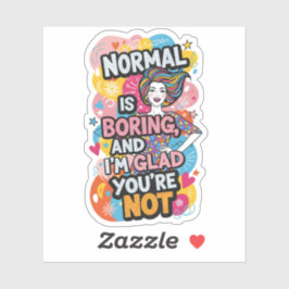 Adesivo Empowering Woman Pop Art Bold Quote Design