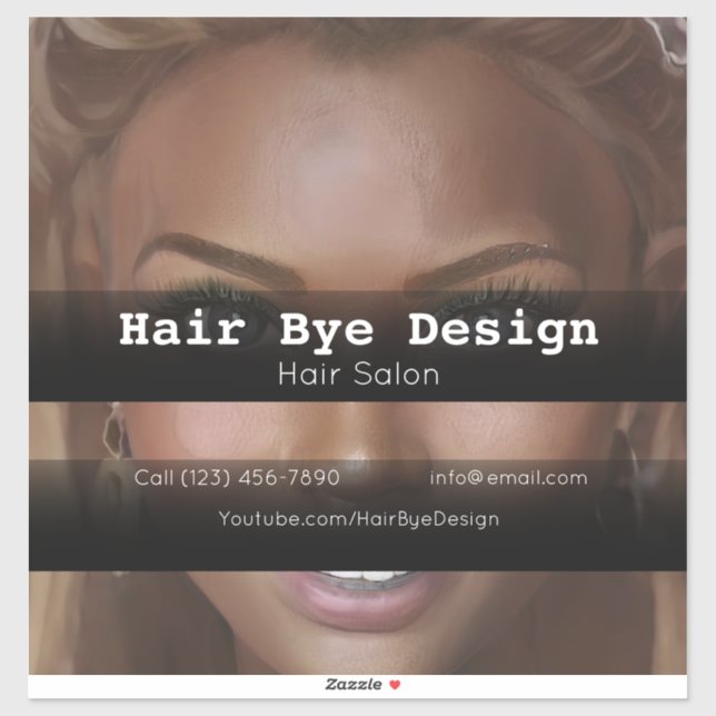 Adesivo Empresa Hair Styling para publicidade de veículos (Folha)