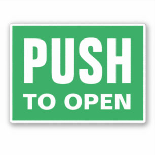 Adesivo Empurrar para abrir vinileiras de porta aberta par