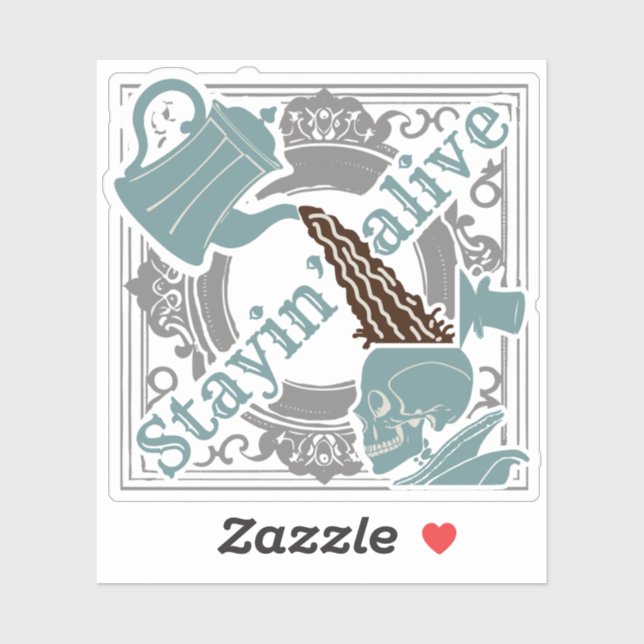 Adesivo Empurre o café! (Folha)