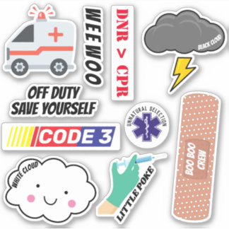 Adesivo EMS Humor, Pacote paramédico do Piada Sticker