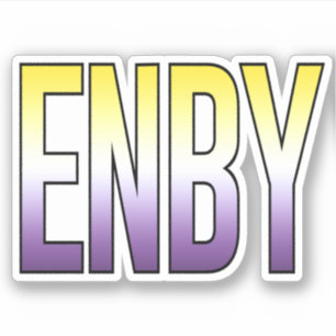 Adesivo ENBY - Não binário