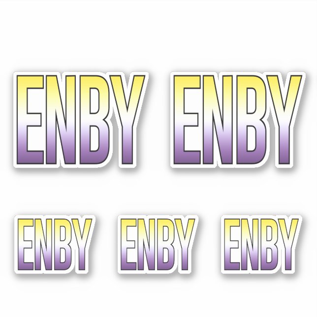 Adesivo ENBY - Não binário (Frente)