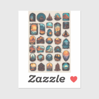 Adesivo Encantado Kingdoms Sticker Pack: Paisagem Fantásti