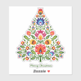 Adesivo Encantamento Folk: Árvore de Natal