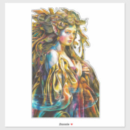 Adesivo Enchanting Naiad Portrait Vinyl Sticker