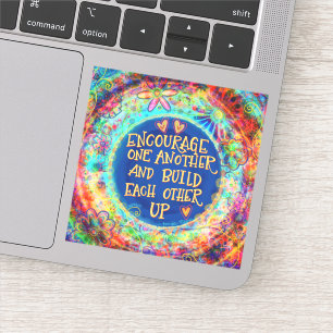 Adesivo Encorajem-Se Outra Inspirivência Azul Divertida