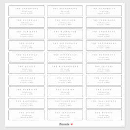 Adesivo Endereço de casamento individual da Cinza Escura C