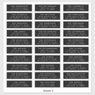 Adesivo Endereço de convidado de casamento individual MINI