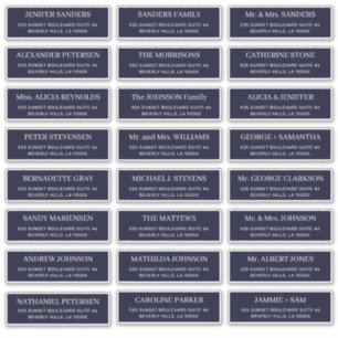 Adesivo Endereço de convidado de casamento para a tipograf