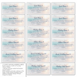 Adesivo Endereço de Convidado de Praia