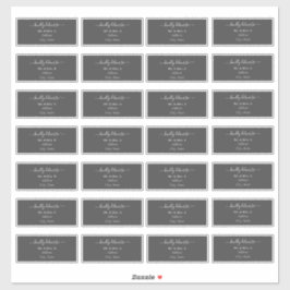 Adesivo Endereço de Convidado DIY da Caligrafia Transparen