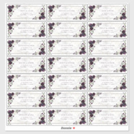 Adesivo Endereço de Convidado do Casamento outono Marble D