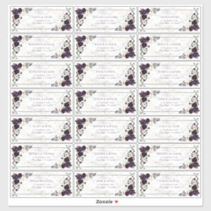 Adesivo Endereço de Convidado do Casamento outono Marble D