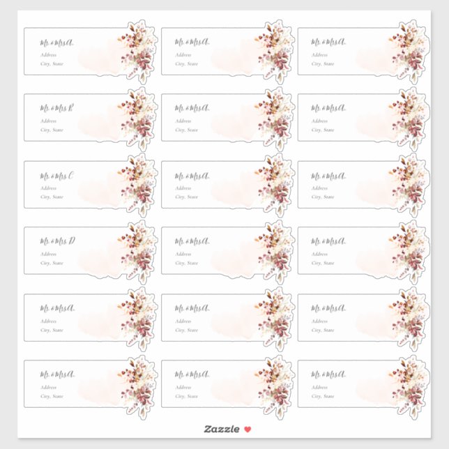 Adesivo Endereço de Convidado Eucalyptus para Folhagem de  (Folha)