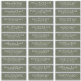 Adesivo Endereço de Convidado para Casamento Chic Simples 