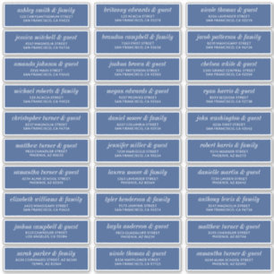 Adesivo Endereço de Convidado para Casamento Chic Simples 