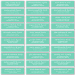 Adesivo Endereço de Convidado para Casamento Chic Simples 