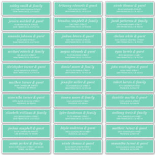 Adesivo Endereço de Convidado para Casamento Chic Simples 