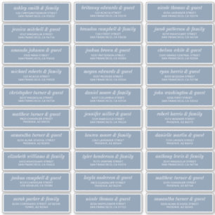 Adesivo Endereço de Convidado para Casamento Chic Simples 