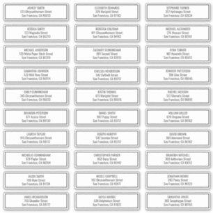 Adesivo Endereço de Convidado para Casamento de Quadros Si