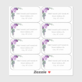 Adesivo Endereço de Convidado para Casamento Eucalyptus Pu