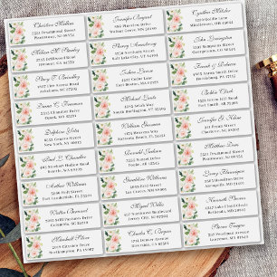 Adesivo Endereço de Convidado para Casamento Floral Cor-d