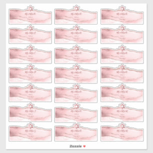 Adesivo Endereço de Convidado Transparente de Agitação 