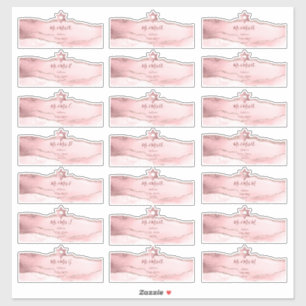 Adesivo Endereço de Convidado Transparente de Agitação de