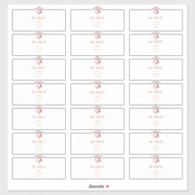 Endereço de Convidado Transparente, Faux Rosa Dour