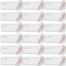 Adesivo Endereço de Convidado Transparente H2 Rosas Empoei