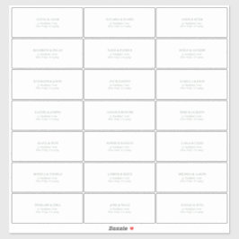 Adesivo Endereço de Convidado Verde do Sage Escuro Transpa